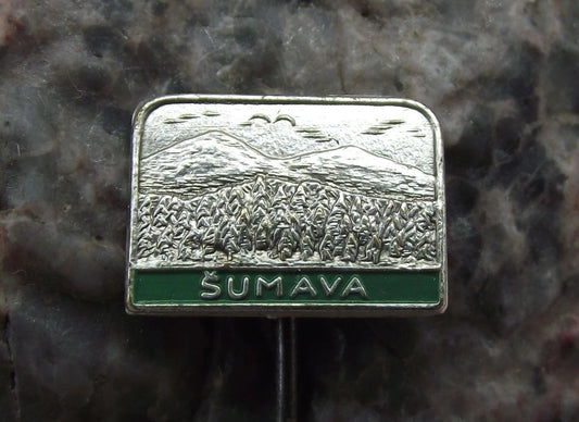 Vintage Sumava Šumava National Park Czechoslovakia Bohemian Mountains Pin Badge