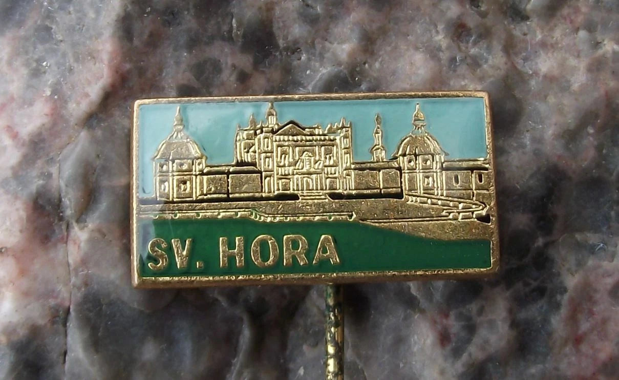 Vintage Svatá Hora Czech Baroque Church and Monastery Tourist Pin Badge