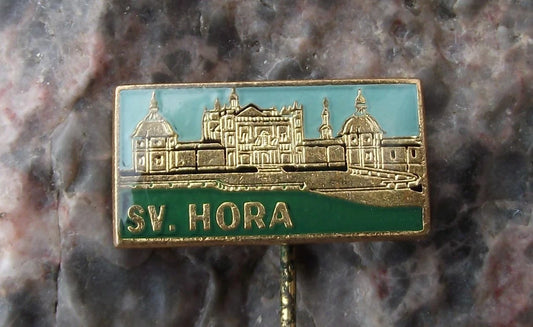 Vintage Svatá Hora Czech Baroque Church and Monastery Tourist Pin Badge