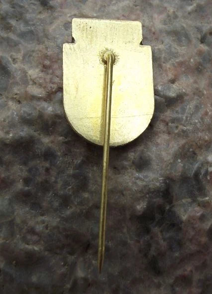 Vintage SZ Lysice Czech Baroque Castle Palace Heraldic Coat of Arms Pin Badge