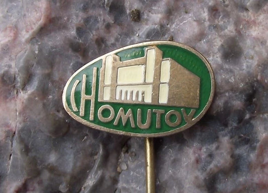 Vintage Chomutov Czechoslovakia City Theatre Architecture Pin Badge