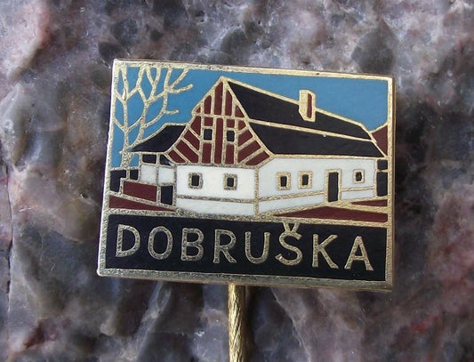 Vintage Dobruška Home to Czech Nationalist Writer Alois Jirásek Pin Badge
