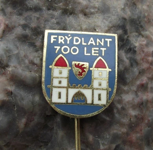 1978 Frydlant Coat of Arms Czech Heraldic Crest 700th Anniversary Pin Badge