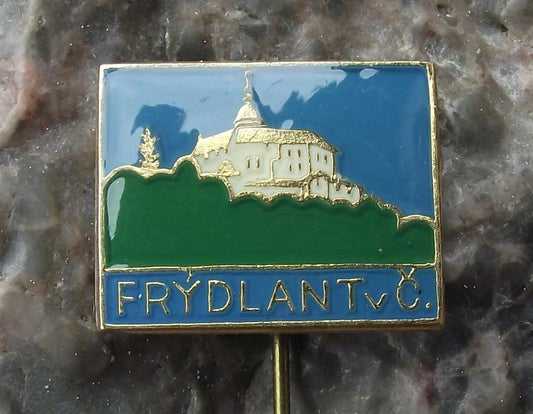 Vintage Frýdlant v Čechách Castle Czech Tourist Souvenir Pin Badge