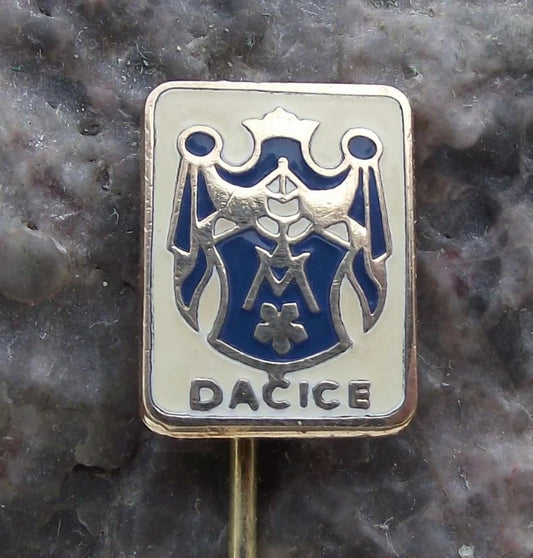Vintage Dačice Czech Heraldic Crest Official Coat of Arms Pin Badge