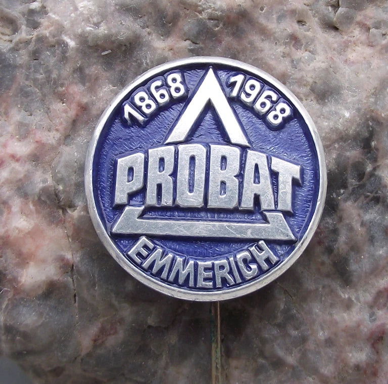1968 Probat Emmerich Coffee Makers Grinder Machines Centenary Pin Badge