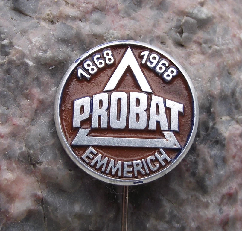 1968 Probat Emmerich Coffee Makers Grinder Machines Centenary Pin Badge