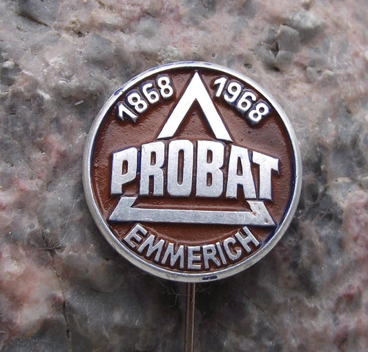 1968 Probat Emmerich Coffee Makers Grinder Machines Centenary Pin Badge