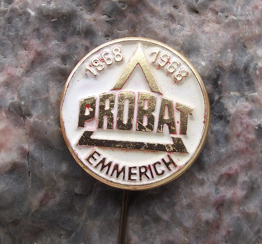 1968 Probat Emmerich Coffee Makers Grinder Machines Centenary Pin Badge