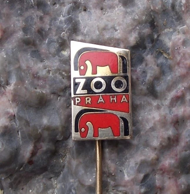 Vintage Prague Zoo Przewalski Mongolian Wild Horse Breeding Program Pin Badge