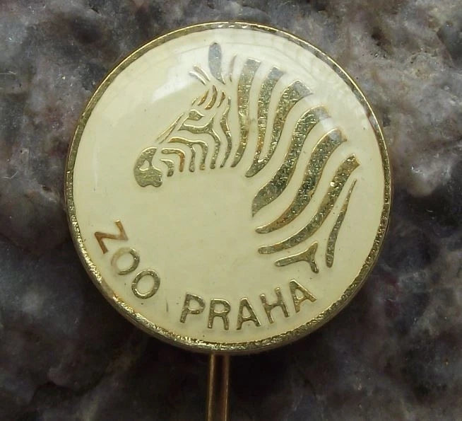 Vintage Prague Zoo African Zebra Wild Horse Pin Badge