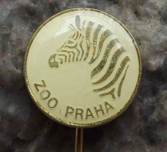 Vintage Prague Zoo African Zebra Wild Horse Pin Badge