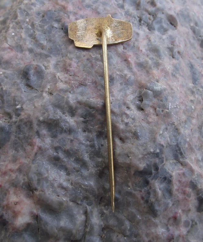 Vintage Slavia Prague Ice Hockey Team Supporters Stick Puck Pin Badge