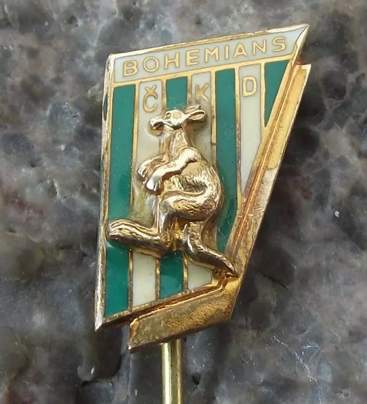 Vintage CKD Bohemians Czechoslovakia Ice Hockey Team Kangaroo Mascot Pin Badge