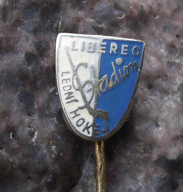 Vintage Liberec Stadion Czech Ice Hockey Club Team Czechoslovakia Pin Badge