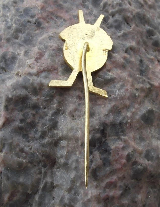 1970 Tesla Pardubice Czech Ice Hockey Team Club 10th Anniversary Pin Badge