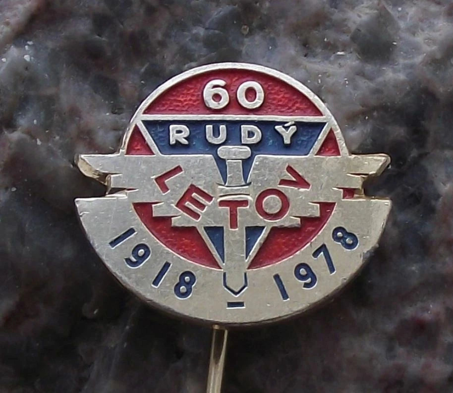 1978 Letov Aviation Letnany 60th Anniversary Czech Aircraft Factory Pin Badge - Badgecrazy