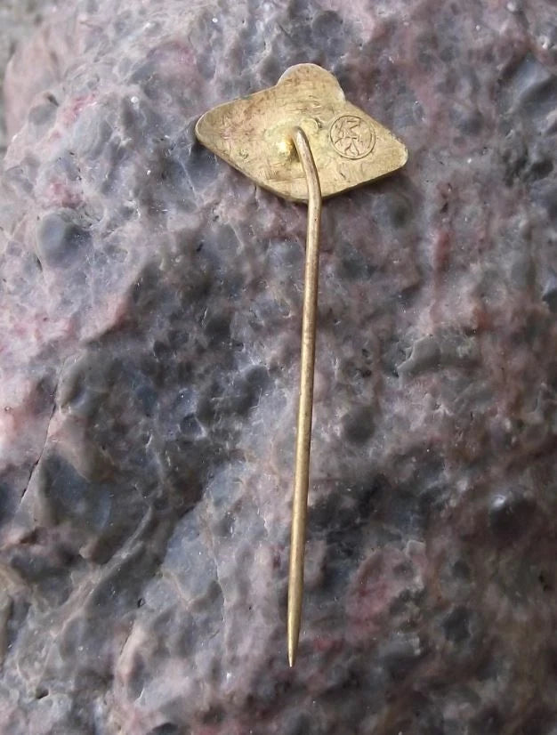 Vintage Tesla RPP-16 Automated Warehouse Early Punch Card Computer Pin Badge