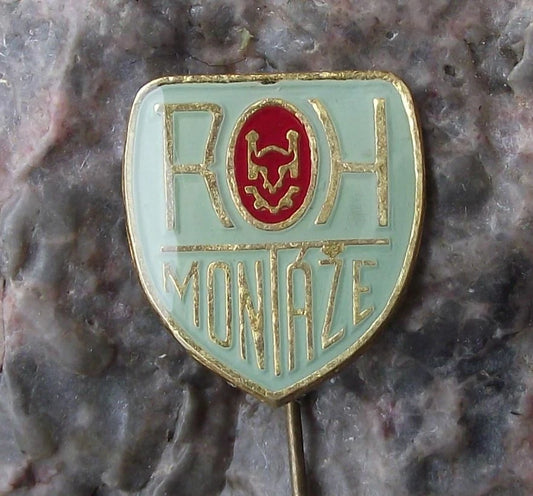 Vintage Prerovske Strojirny Engineering Trade Union ROH Members Pin Badge