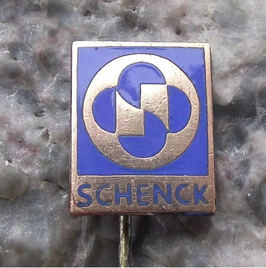 Vintage East German Schenck Process Feeding Screening Weighing Pin Badge