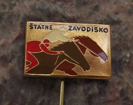 Slovakia National Race Course Horse Racing Sprint Photo Finish Pin Badge