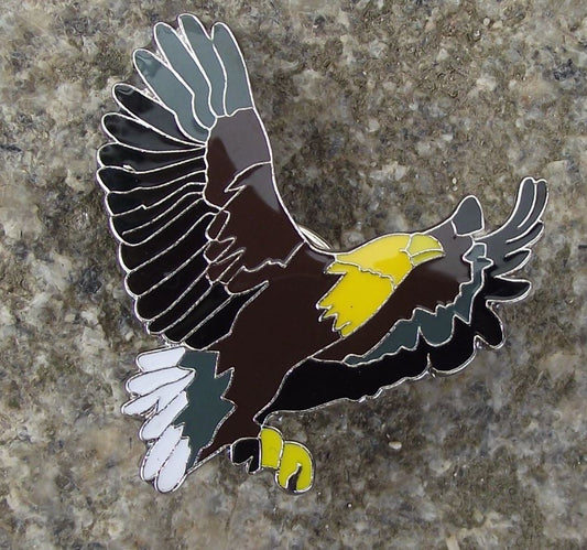 White Tailed Sea Eagle Protection Swooping Bird Raptor Brooch Pin Badge