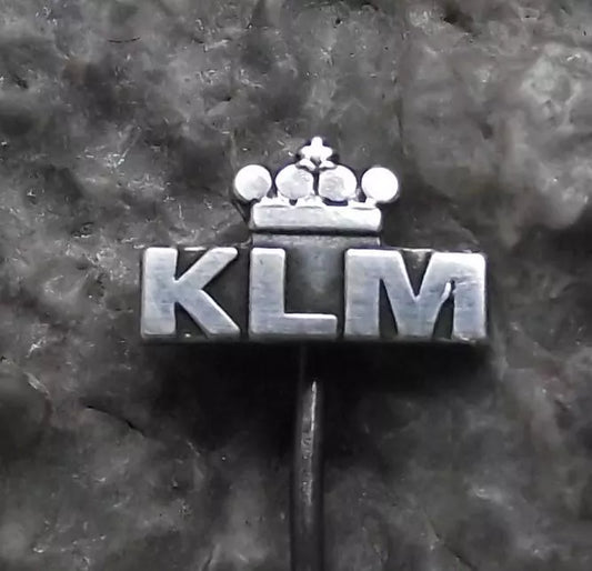 Vintage Dutch KLM Airlines Crown Logo Netherlands Holland Pin Badge