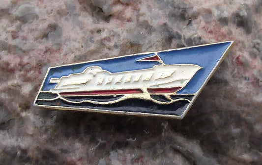 Vintage Comet Meteor Kometa Soviet Union Russian Hydrofoil Boat Ship Pin Badge