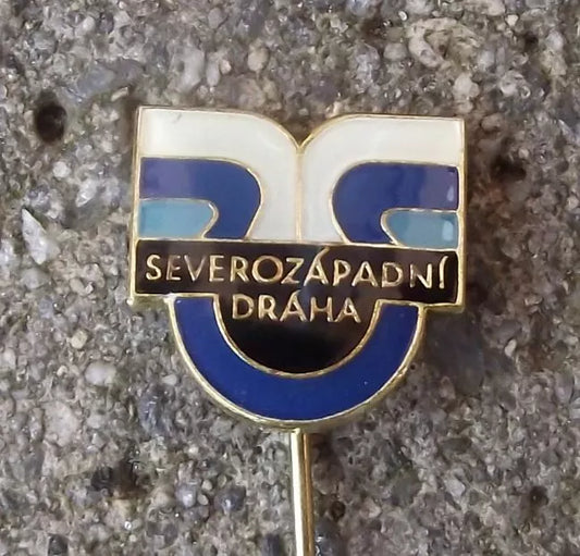 Vintage Czechoslovakia Railway CSD Train Network North West Region Pin Badge